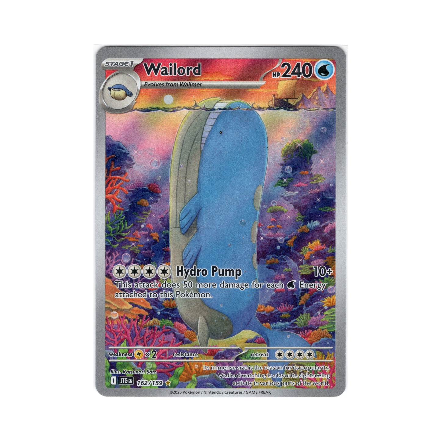 Wailord Full Art - Journey Together - #162/159 - NM