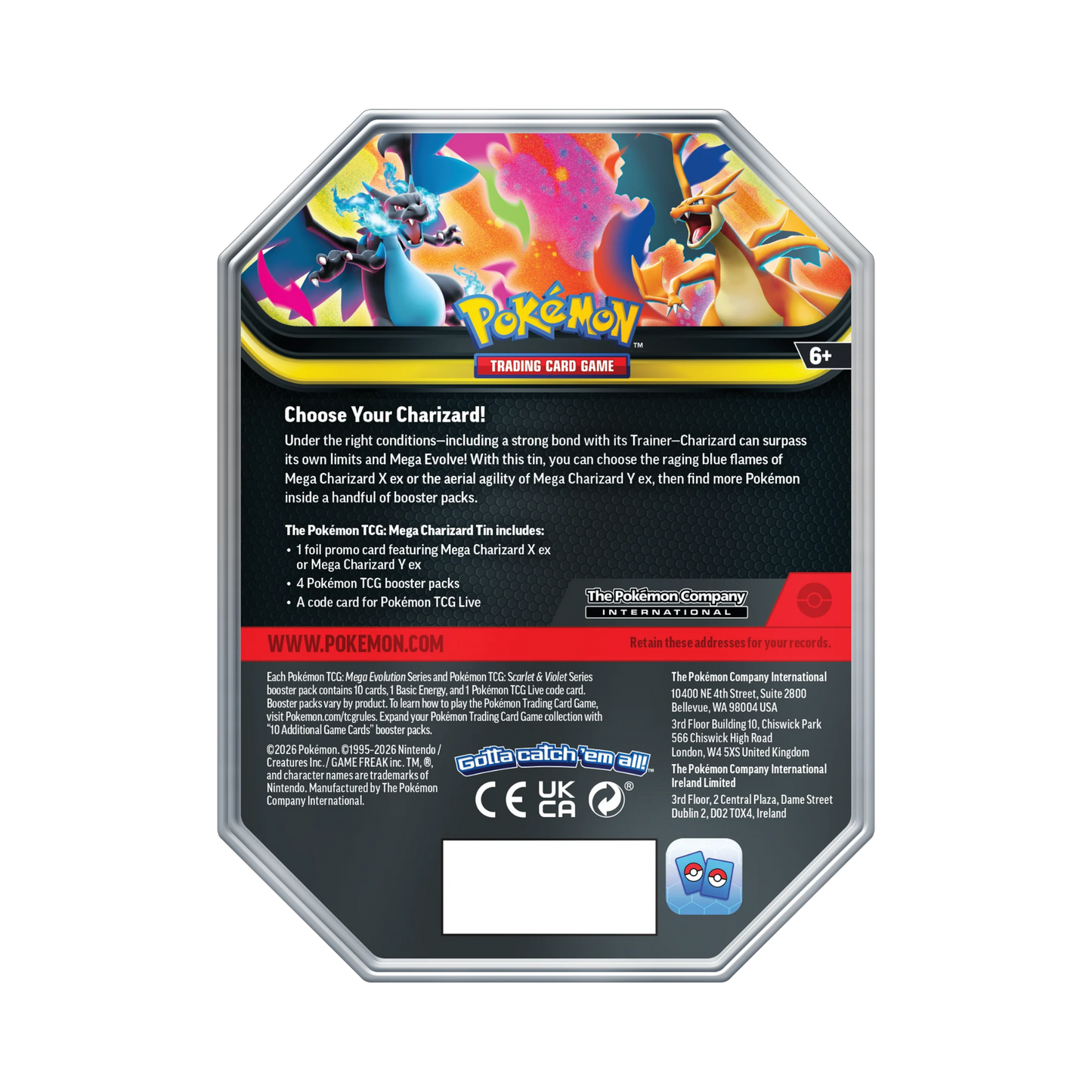 Mega Charizard X Ex Tin