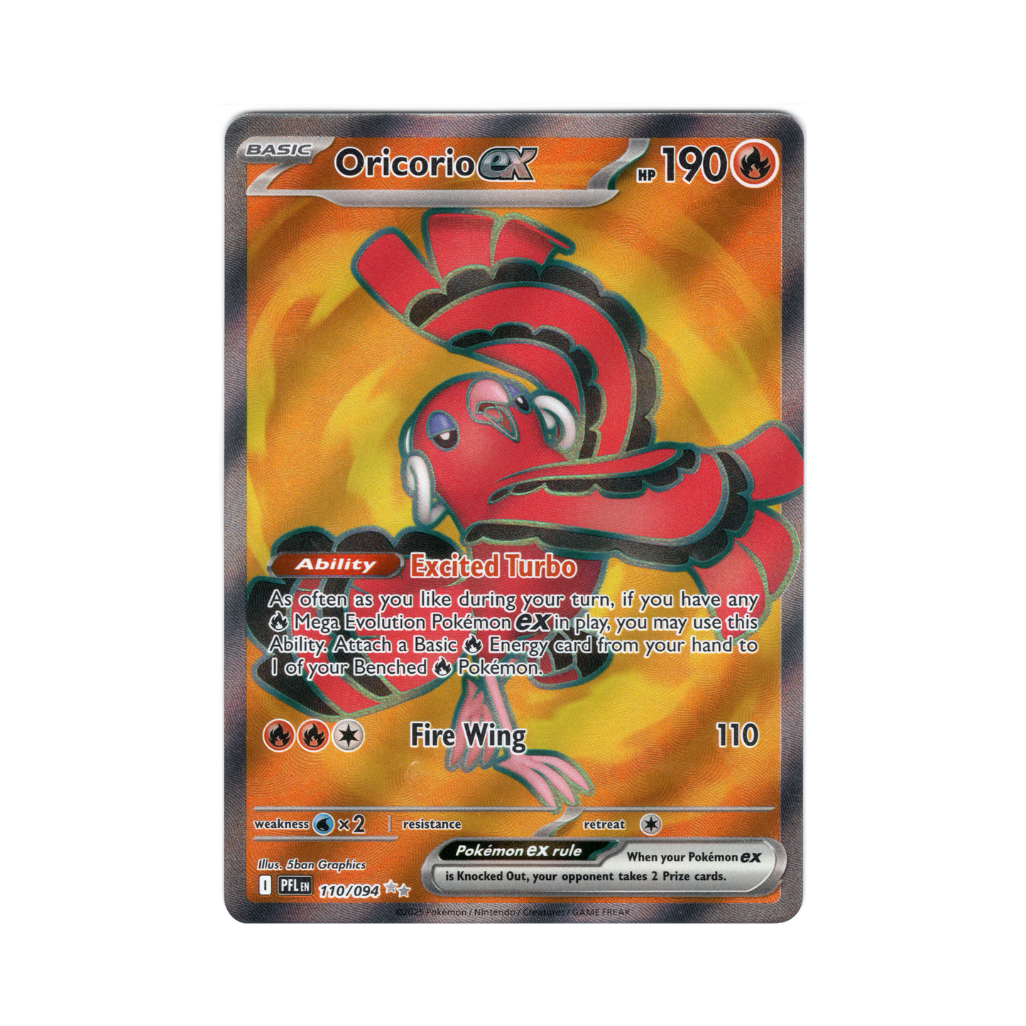 Oricorio ex Full Art - Phantasmal Flames - #110/094 - NM