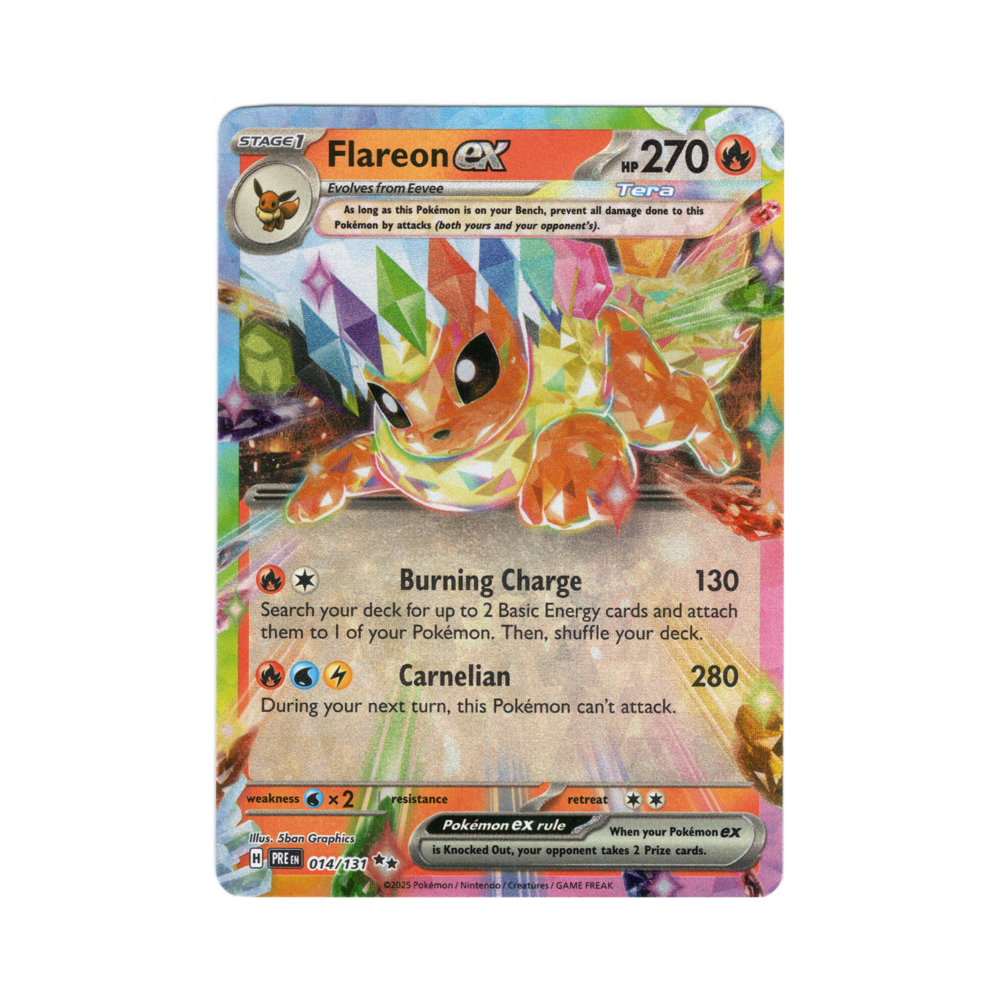 FLAREON EX PRE 014/131 (PRISMATIC EVOLUTIONS)