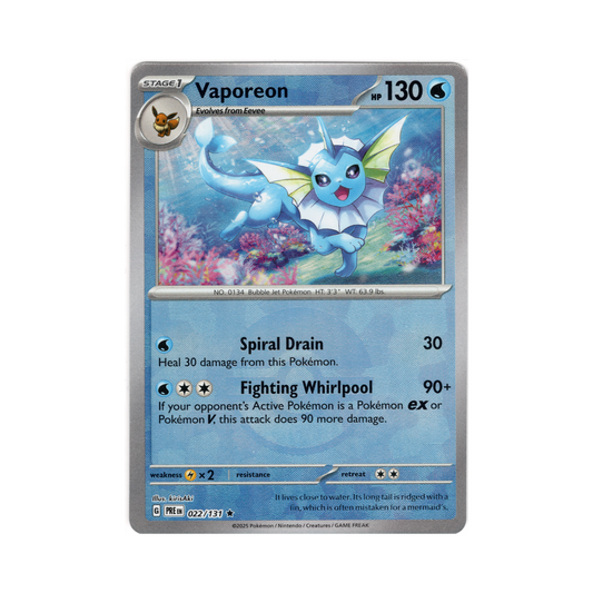 Vaporeon PRE 022/131 POKEBALL (PRISMATIC EVOLUTIONS)