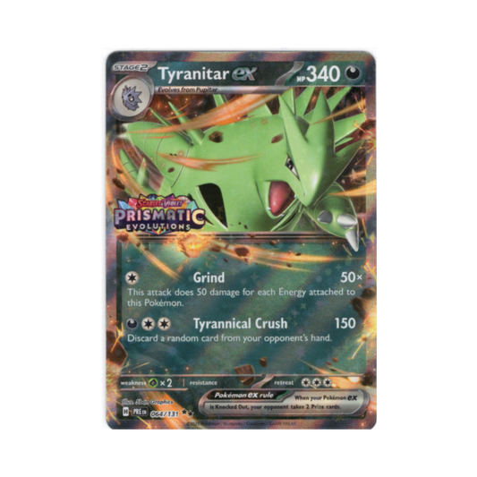 TYRANITAR EX PRE 064/131 (PRISMATIC EVOLUTIONS STAMP)